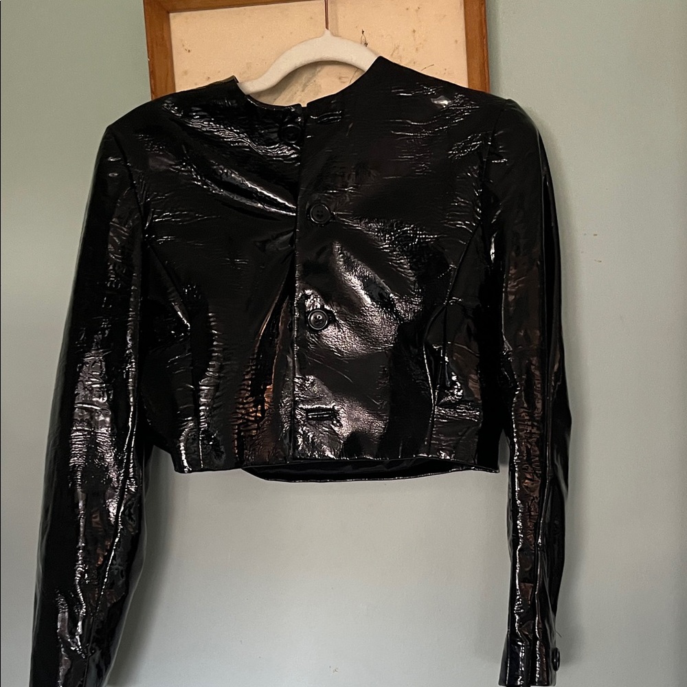 Black Women's Cropped Jacket Ralph Lauren Sample
